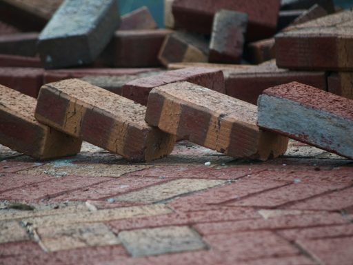 brown and gray concrete blocks